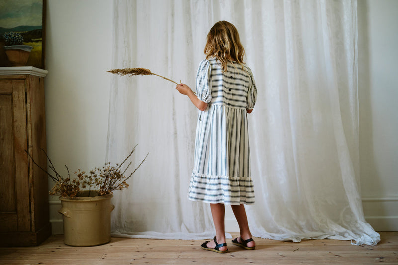 Amy Dress | Ticking Stripe