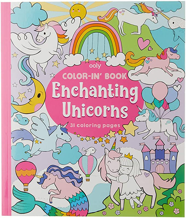 Color-in' Book | Enchanting Unicorns
