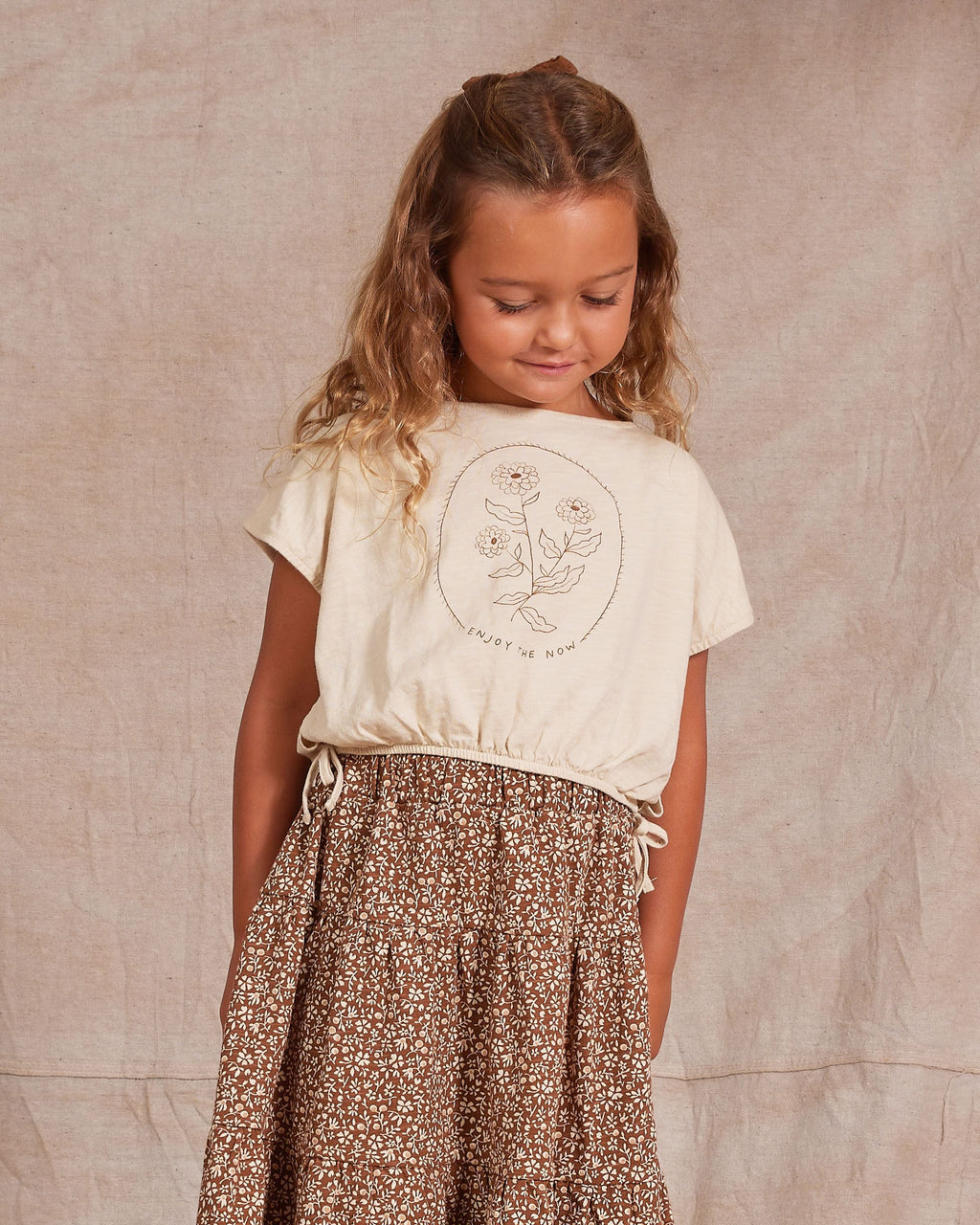 Cropped Cinch Tee || Hello Sunshine