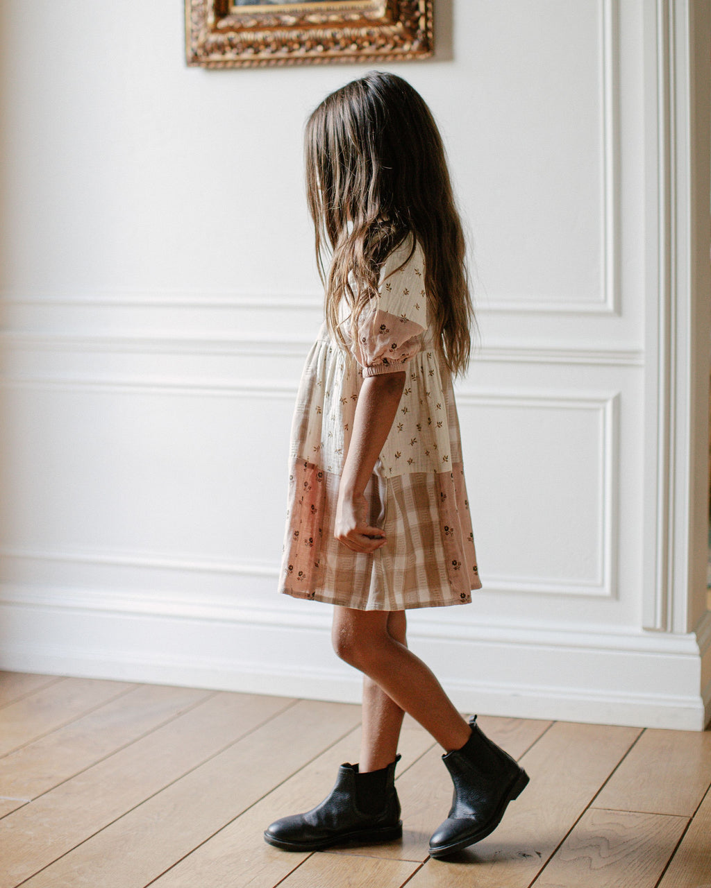 Long Chore Coat || Blossom Embroidery, 8-9Y at Rylee + Cru