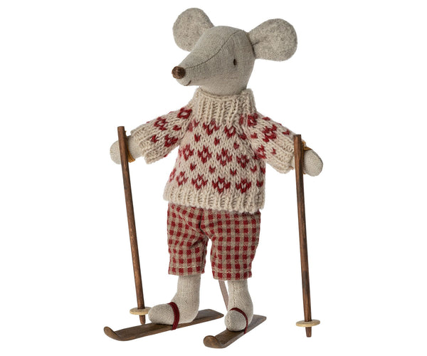 Winter Mouse with Ski Set | Mum