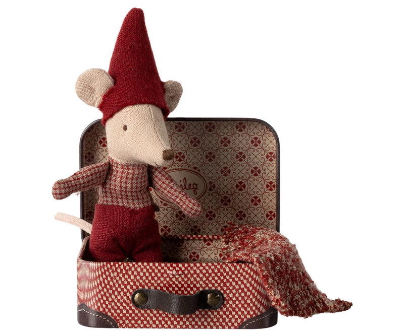 Christmas mouse | Baby in suitcase