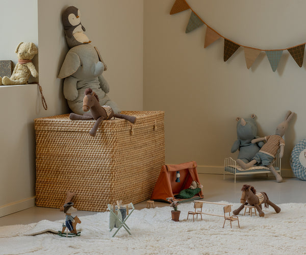 Cowboy mouse on rocking horse | Little brother