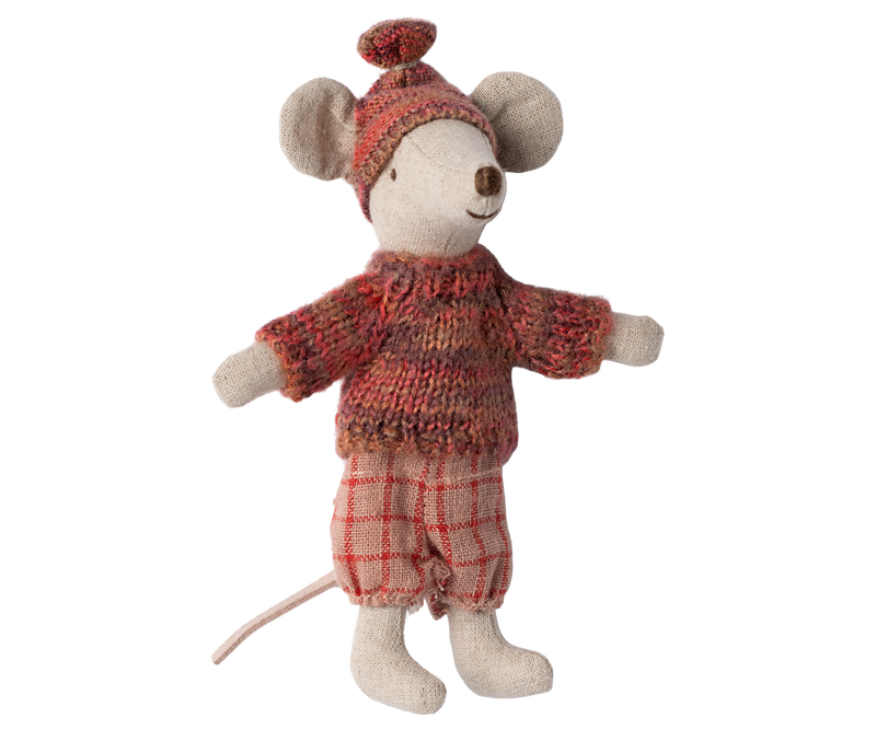 Winter mouse with ski set, Big sister | Rose