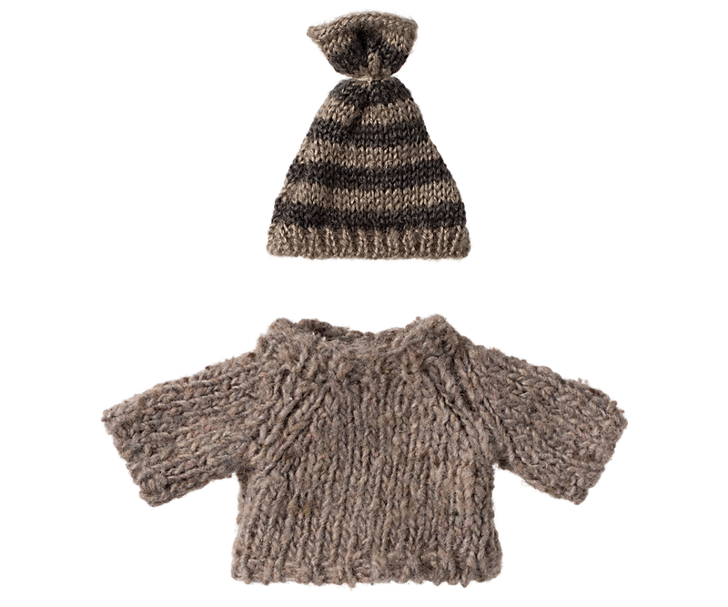 Knitted sweater and hat | Big brother mouse