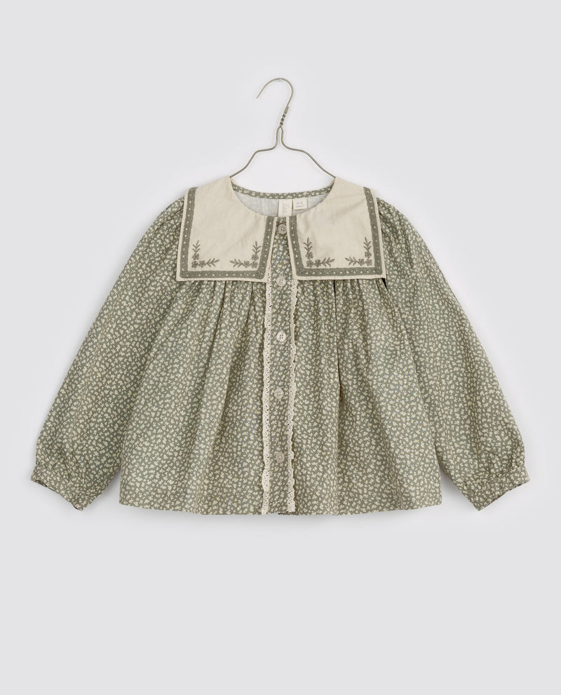 Organic Sailor Blouse | Cowslip Floral in Beech
