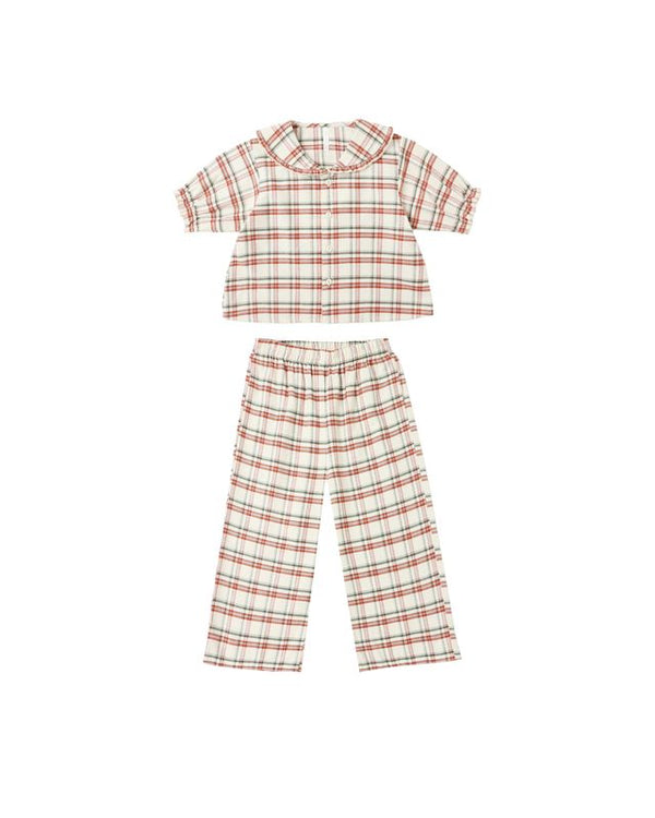 RUFFLE PAJAMAS | HOLIDAY FLANNEL