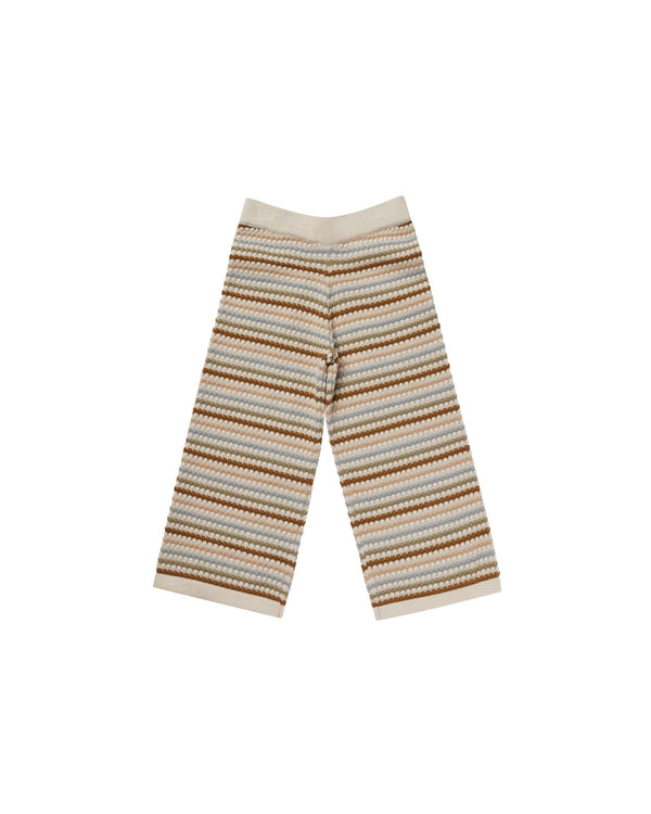 KNIT WIDE LEG PANT | HONEYCOMB STRIPE