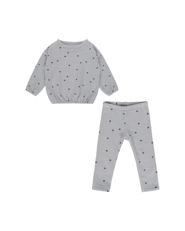 SPONGEY KNIT SET | BLUE STARS