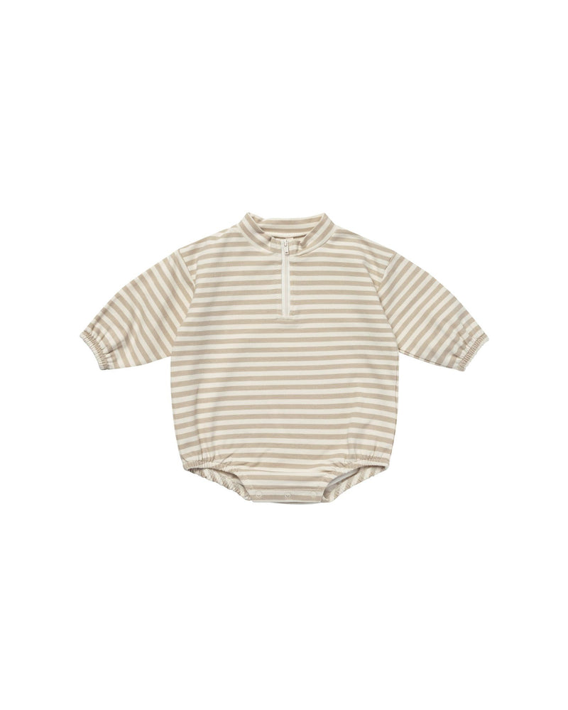 FLEECE BODHI ROMPER | SAND STRIPE