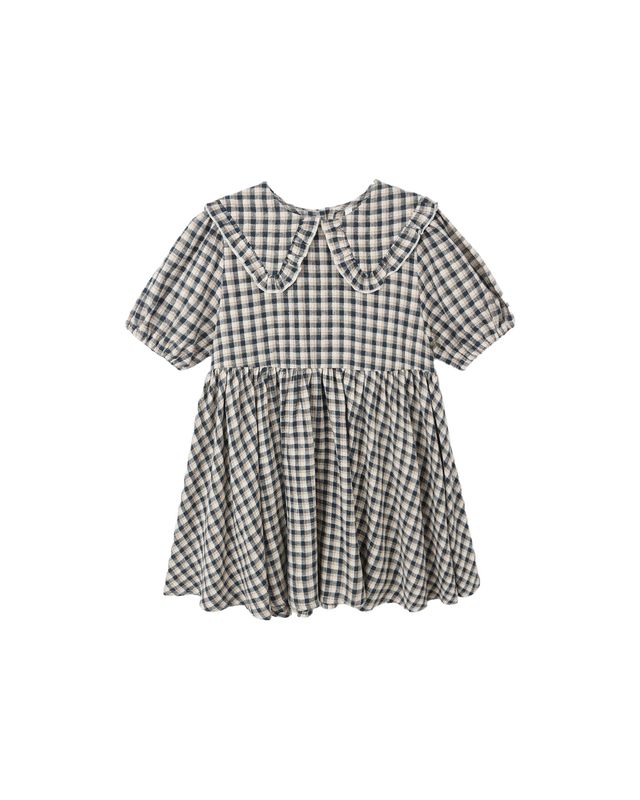 CAMILLE DRESS | NAVY CHECK