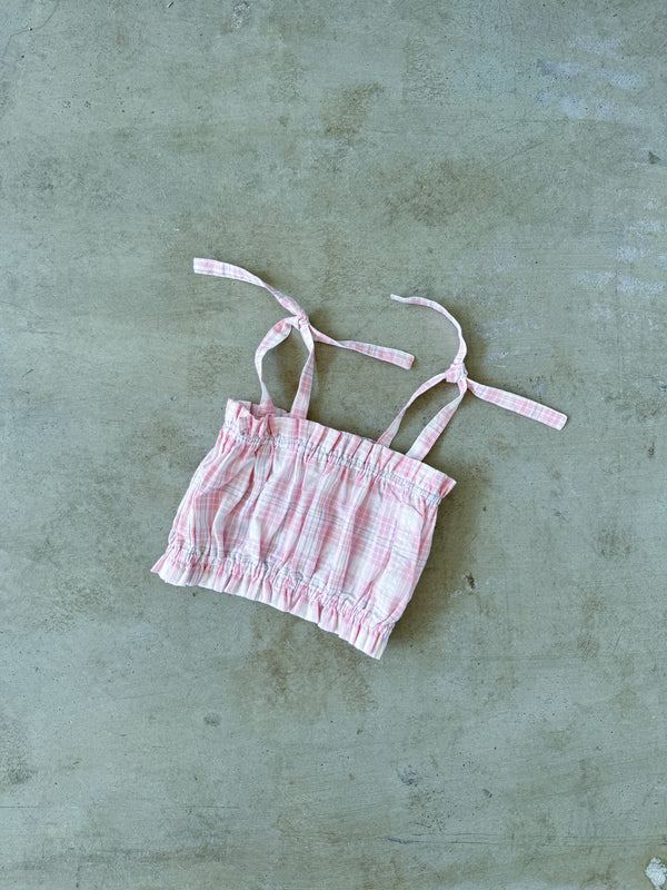 Bandeau Top | Pink Check
