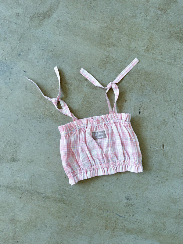 Bandeau Top | Pink Check
