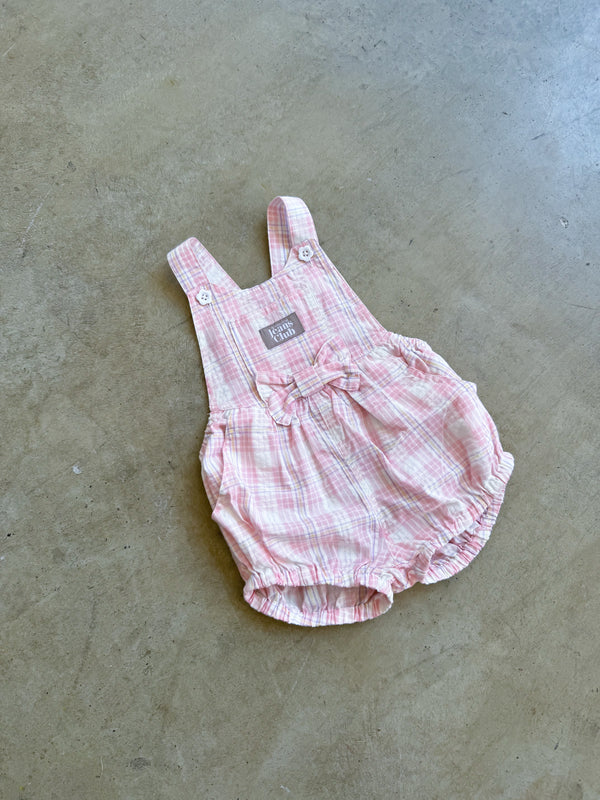 Bowie Bubble Romper | PINK CHECK