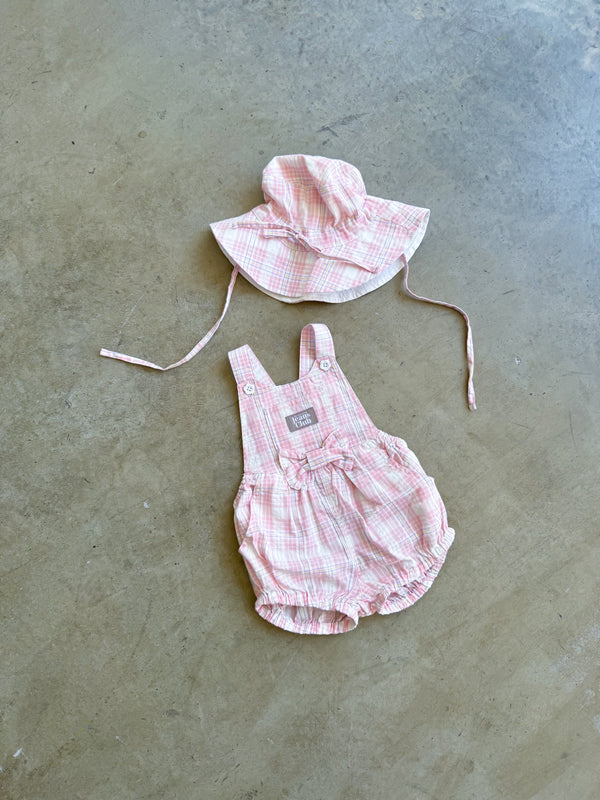 Bowie Bubble Romper | PINK CHECK