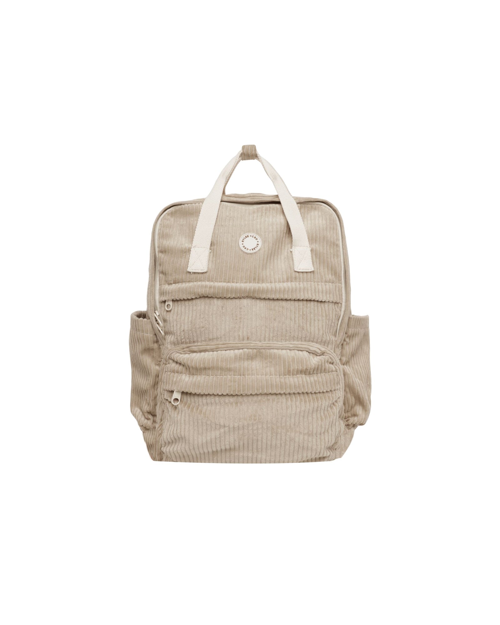 Rylee + Cru Sherpa Mini Backpack with Corduroy Trim Mini Backpack Cherry Check – Rylee + Cru main image 2