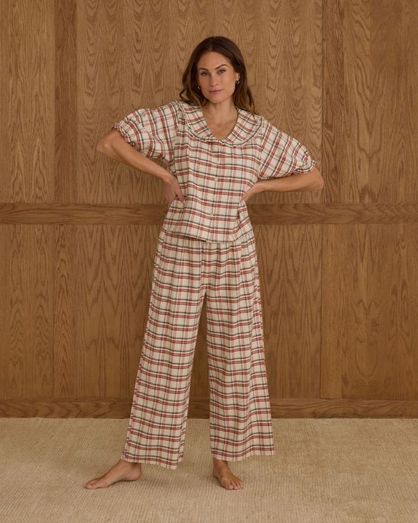 RUFFLE PAJAMAS | HOLIDAY FLANNEL