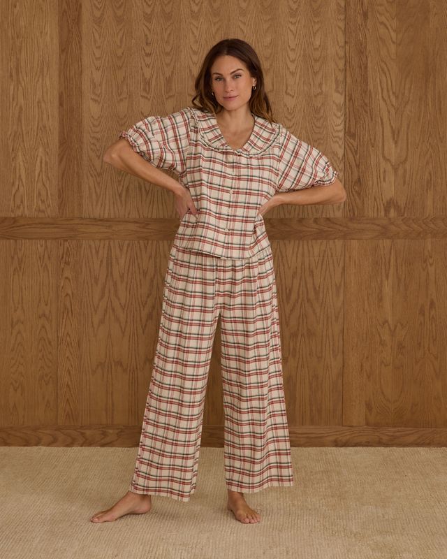 RUFFLE PAJAMAS | HOLIDAY FLANNEL