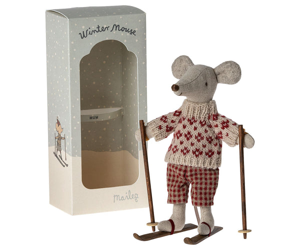 Winter Mouse with Ski Set | Mum