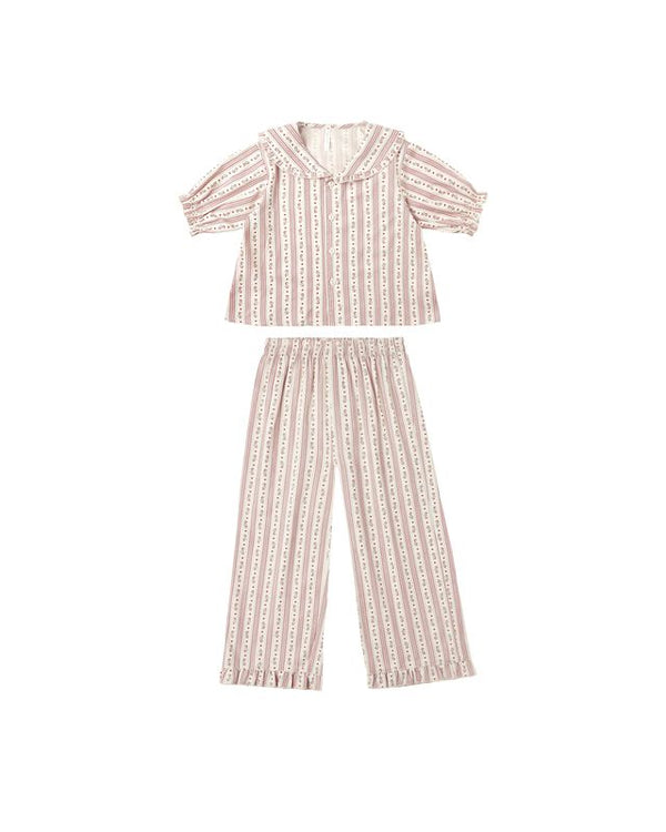 RUFFLE PAJAMAS | CANDY CANE STRIPE