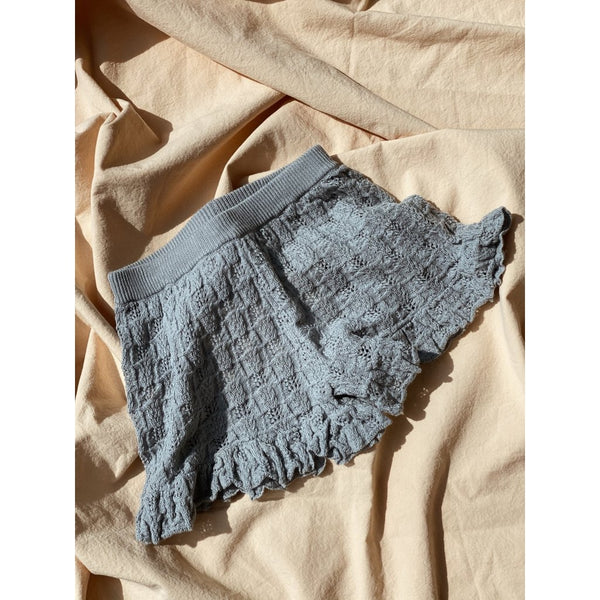 Cypress Frill Shorts | Quarry Blue