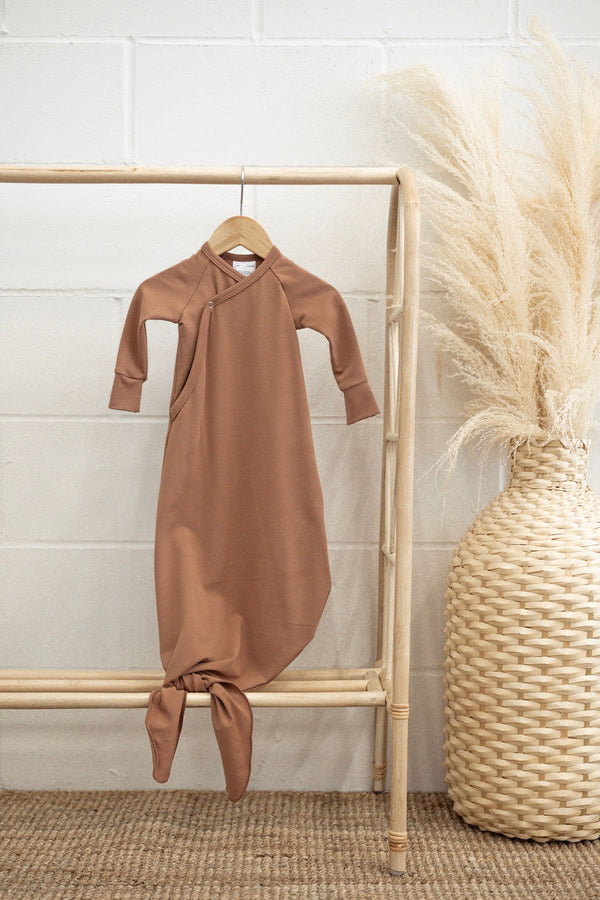 Infant Knot Gown | Terracotta