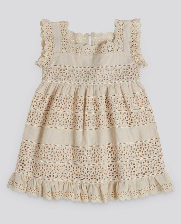 Avery Dress | Broderie Anglaise in oat