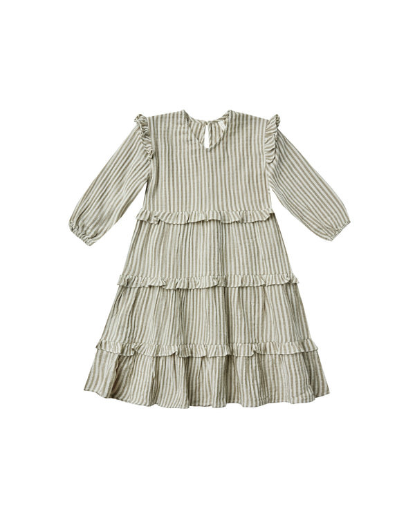 Mabel Dress | Olive Stripe