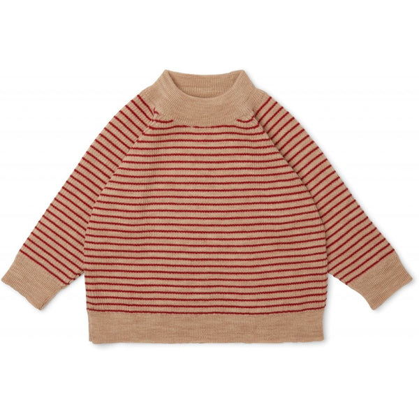 meo blouse | true red with stripe