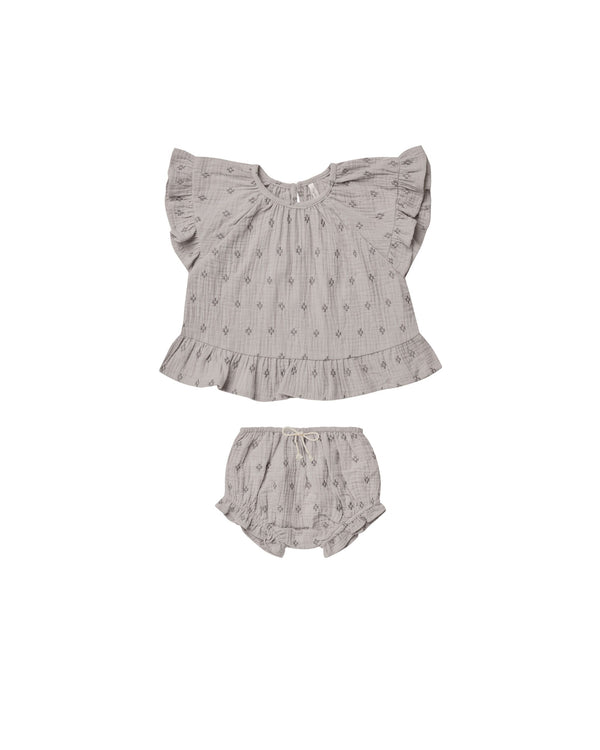 BUTTERFLY TOP & BLOOMER SET | GEO EMBROIDERY