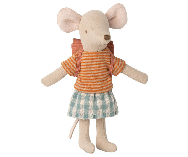 Tricycle mouse, Big sister with bag | Old  rose