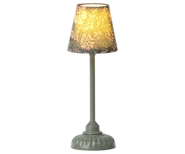 Vintage floor lamp, Small | Dark mint