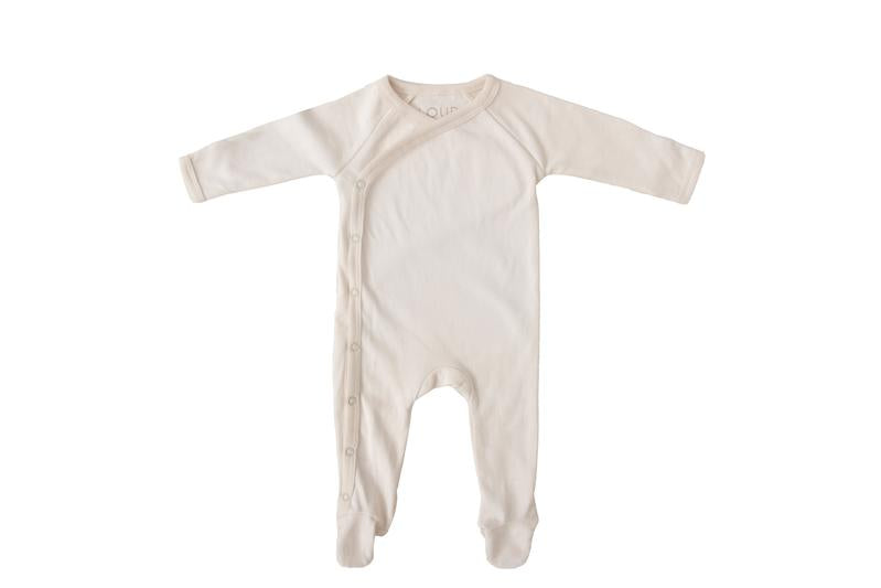 Footed romper | Natural